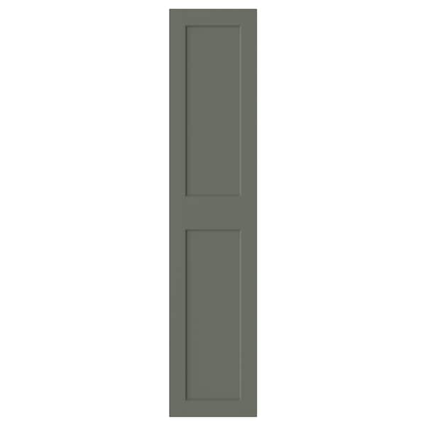 GRIMO door with hinges, grey-green, 50x229 cm