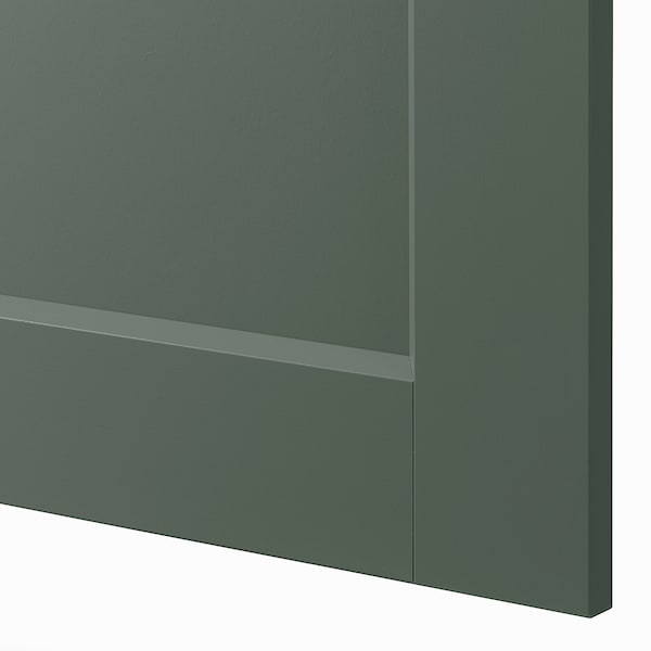GRIMO door with hinges, grey-green, 50x229 cm