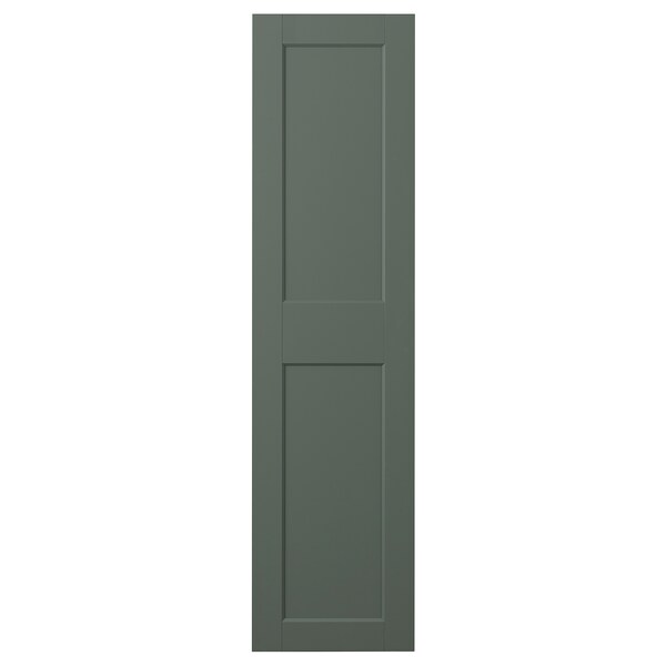 GRIMO door with hinges, grey-green, 50x195 cm