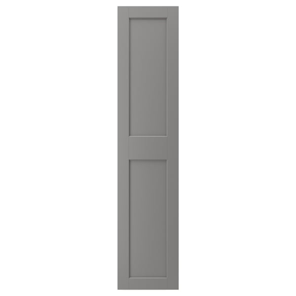GRIMO door with hinges, grey, 50x229 cm