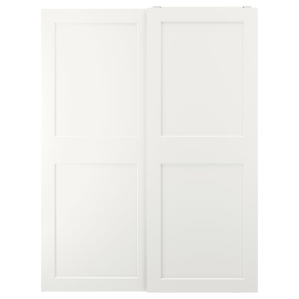 GRIMO pair of sliding doors, white, 150x201 cm