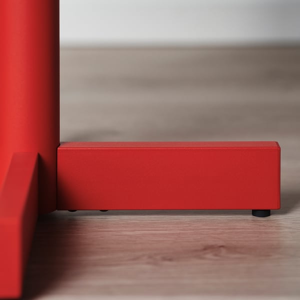 GRIMSARBO side table, pine plywood/bright red, 40 cm