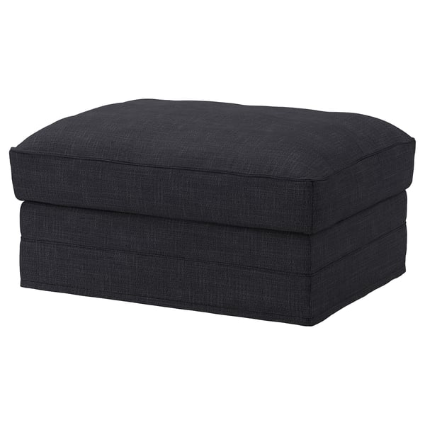 GRÖNLID cover for footstool with storage, Hillared anthracite