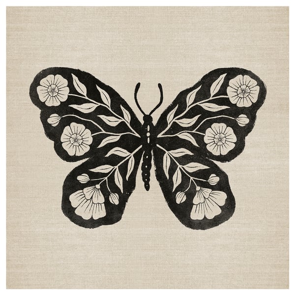 GRÖNMES picture, Butterfly, 56x56 cm
