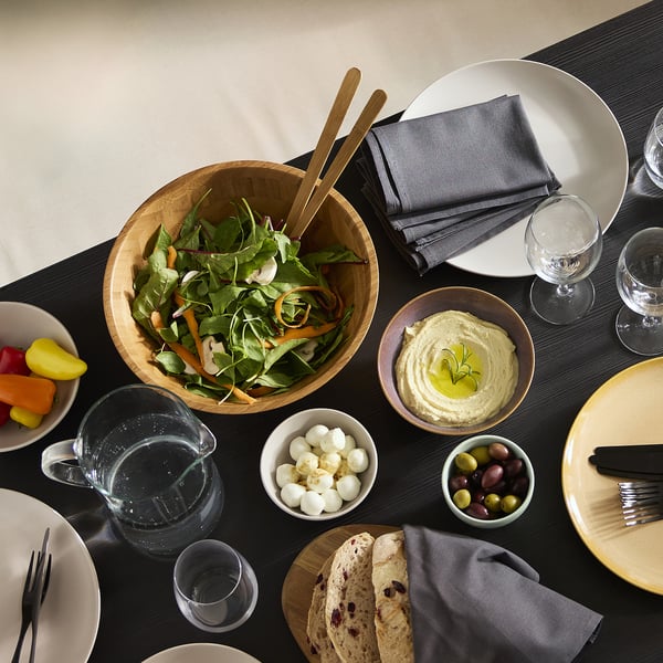 GRÖNSAKER serving bowl, bamboo, 28 cm