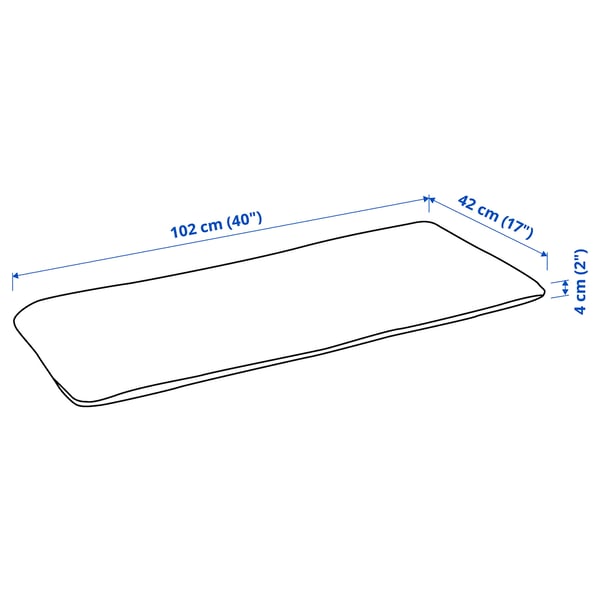 GRYTTOM cushion, Gransel natural, 102x42 cm