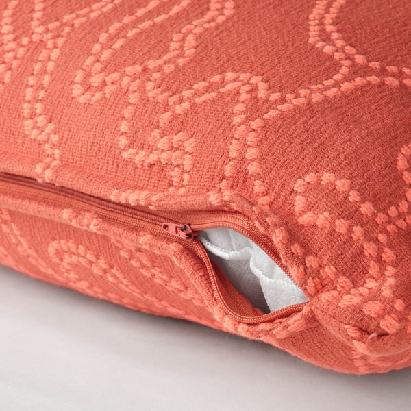 GULDFLY cushion cover, orange-red/orange, 50x50 cm