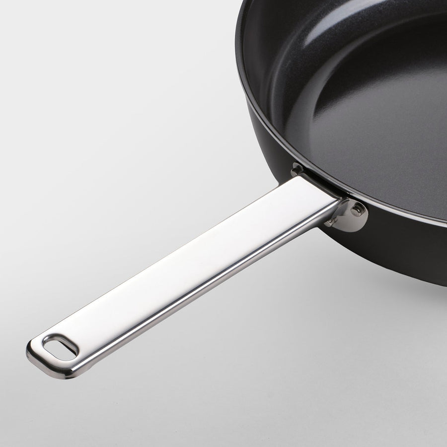 GULDÖRING sauté pan with lid, non-stick coating glass/black-grey, 28 cm