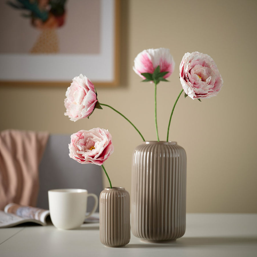 GULDSPETT artificial flower, paper/Peony white/light pink, 50 cm