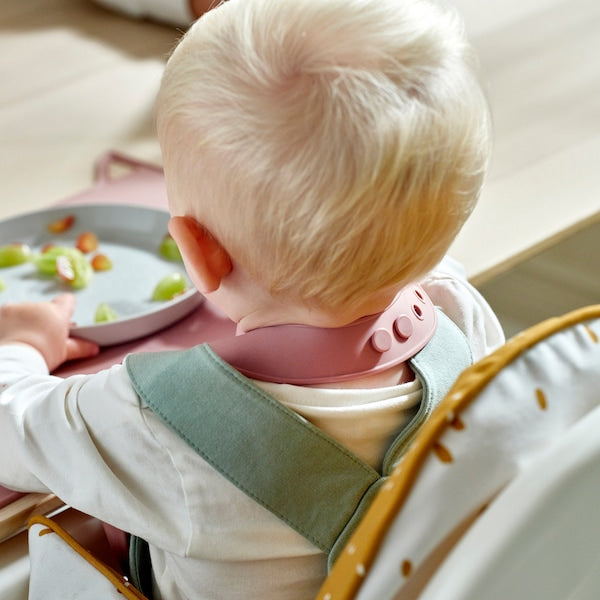 GULDVÄVARE bib, pale pink