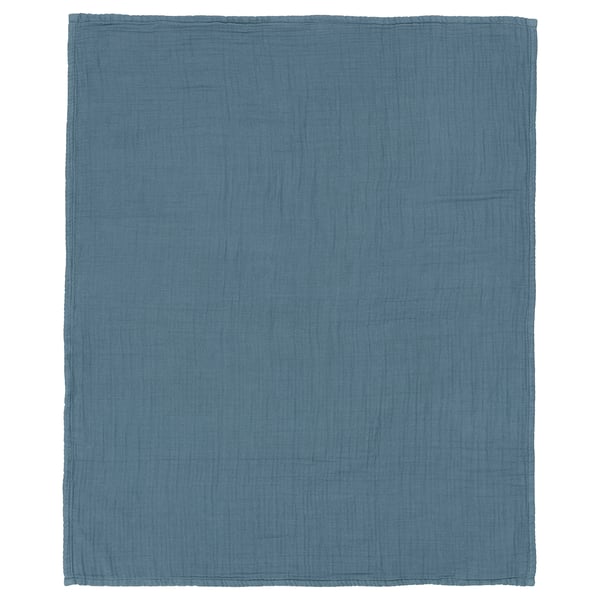 GULDVÄVARE blanket, blue/white dotted, 80x100 cm