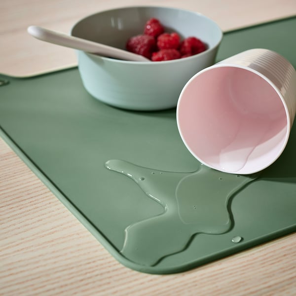 GULDVÄVARE place mat, green, 30x40 cm