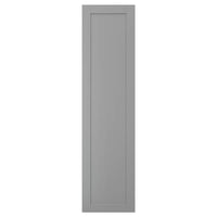GULLABERG door with hinges, grey, 50x195 cm
