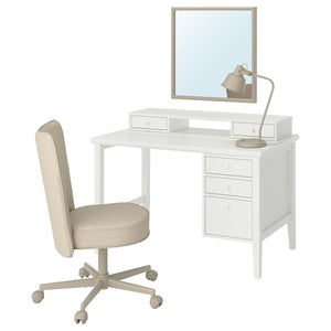 GULLABERG / BRYTNING desk and chair, white/beige