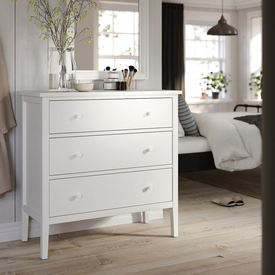 GULLABERG chest of 3 drawers, white, 99x48x100 cm