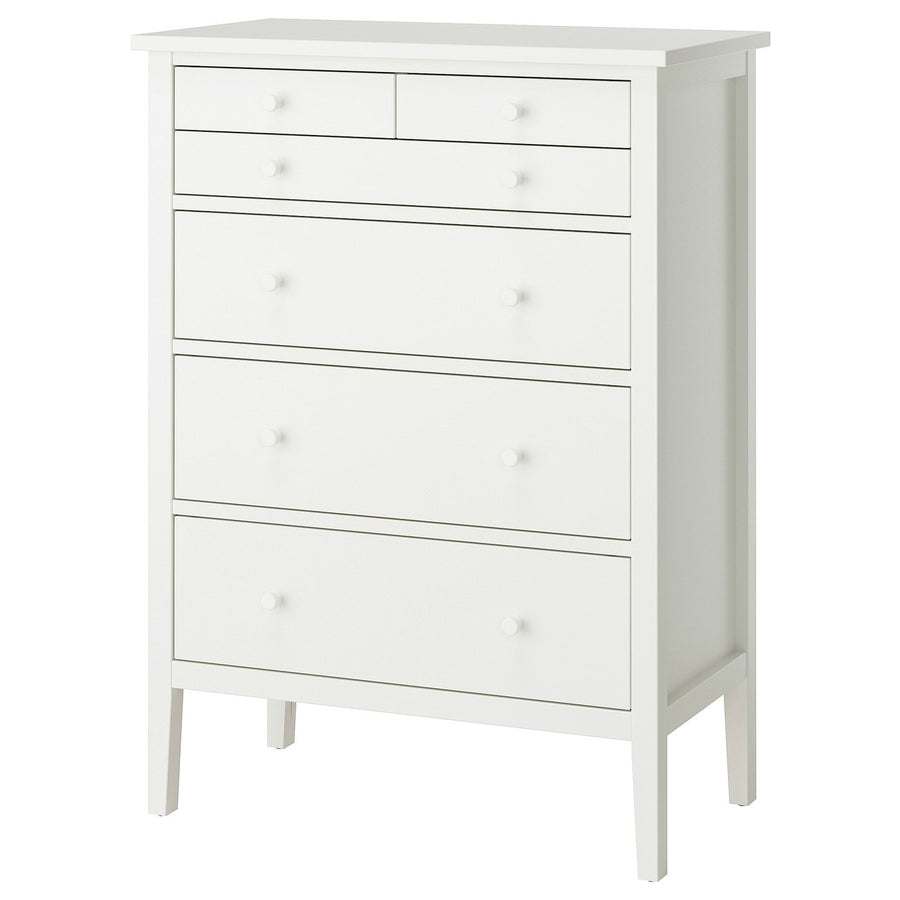 GULLABERG chest of 6 drawers, white, 71x122x38 cm