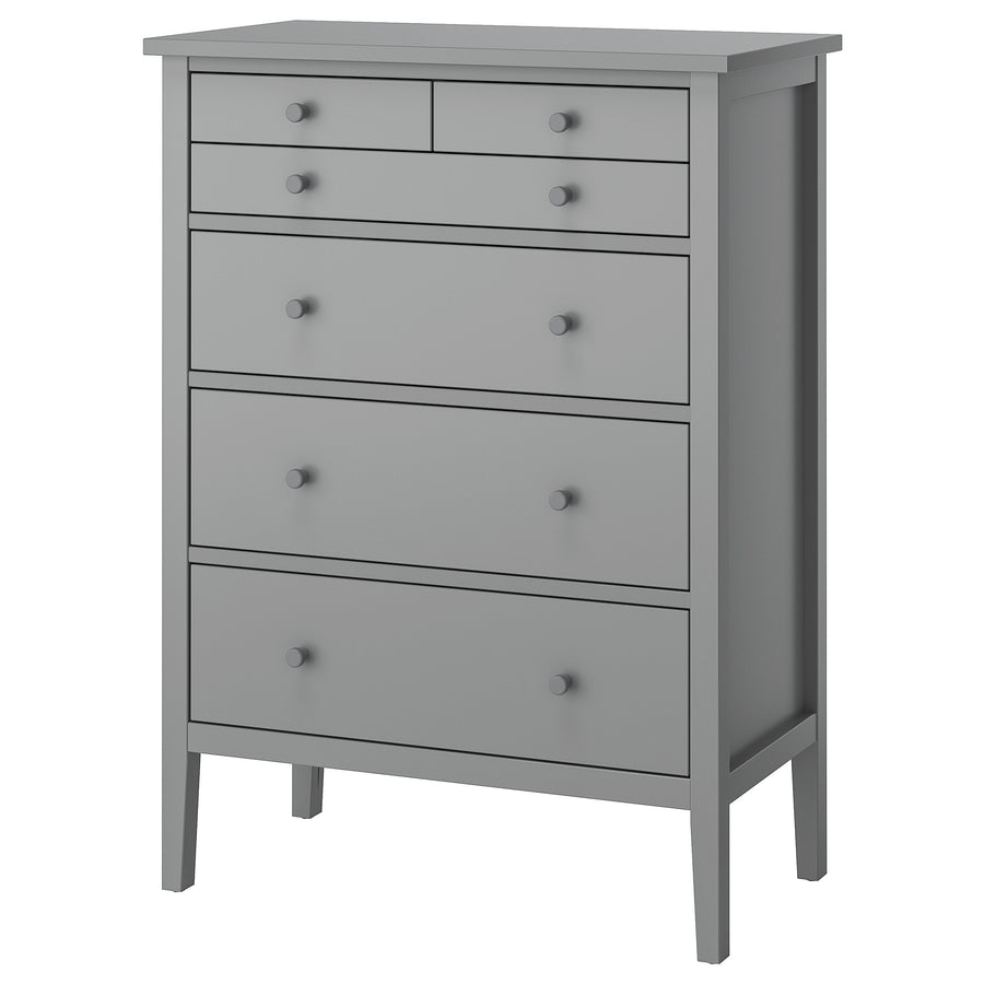 GULLABERG chest of 6 drawers, grey, 89x48x122 cm