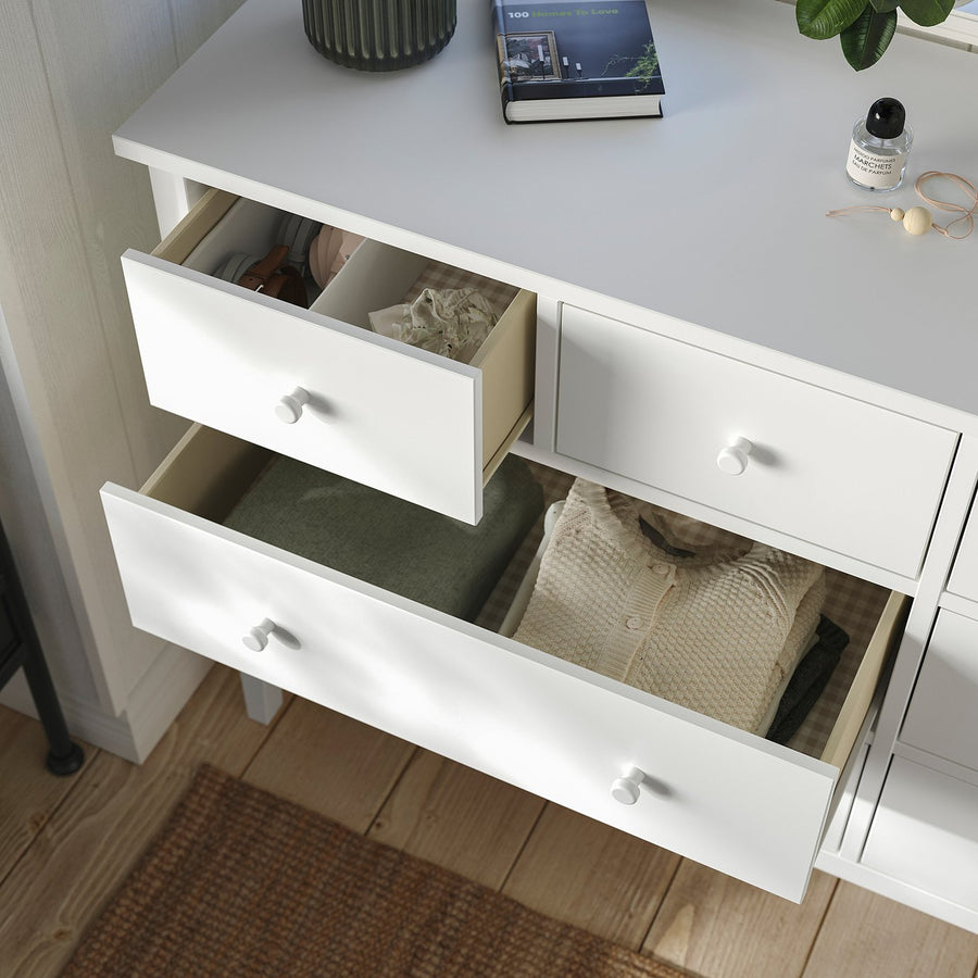 GULLABERG chest of 8 drawers, white, 168x48x100 cm