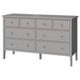 GULLABERG chest of 8 drawers, grey, 168x48x100 cm