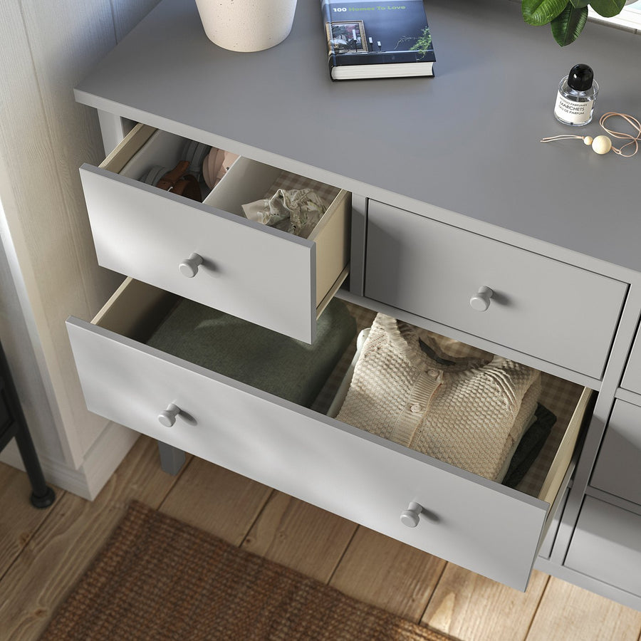 GULLABERG chest of 8 drawers, grey, 168x48x100 cm