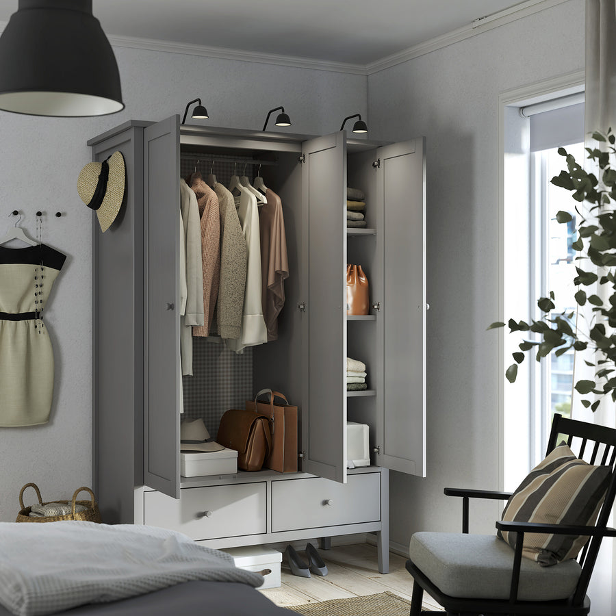 GULLABERG wardrobe, grey, 128x64x201 cm