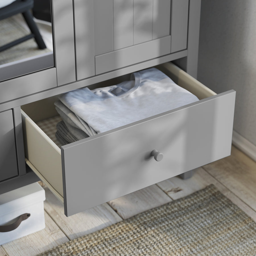 GULLABERG wardrobe, grey, 128x64x201 cm