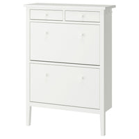 GULLABERG shoe cabinet with 2 compartments, white, 88x30x122 cm