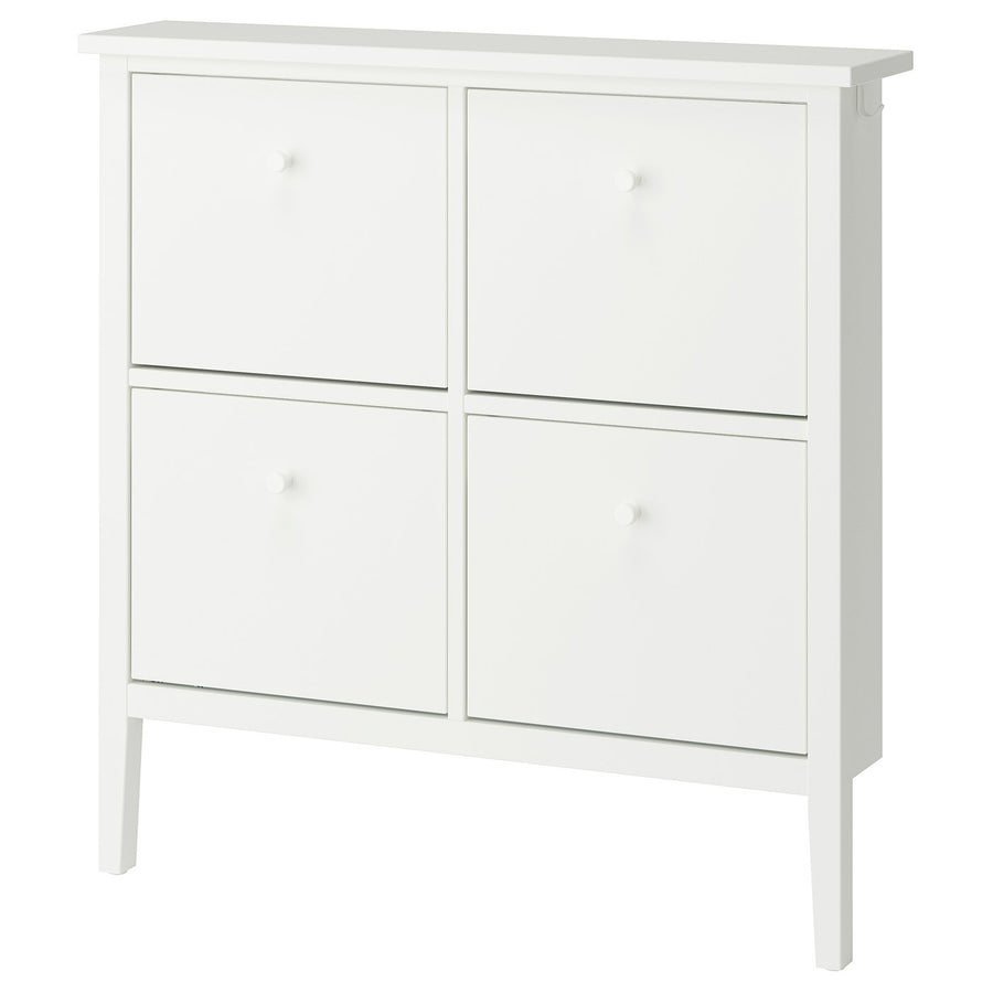 GULLABERG shoe cabinet with 4 compartments, white, 105x22x107 cm