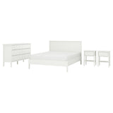 GULLABERG bedroom furniture, set of 4, white, 140x200 cm