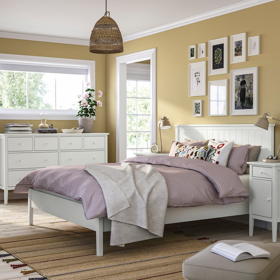 GULLABERG bedroom furniture, set of 4, white, 160x200 cm
