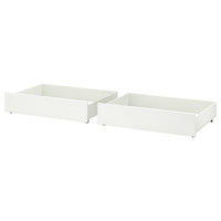 GULLABERG bed storage box, set of 2, white, 200 cm