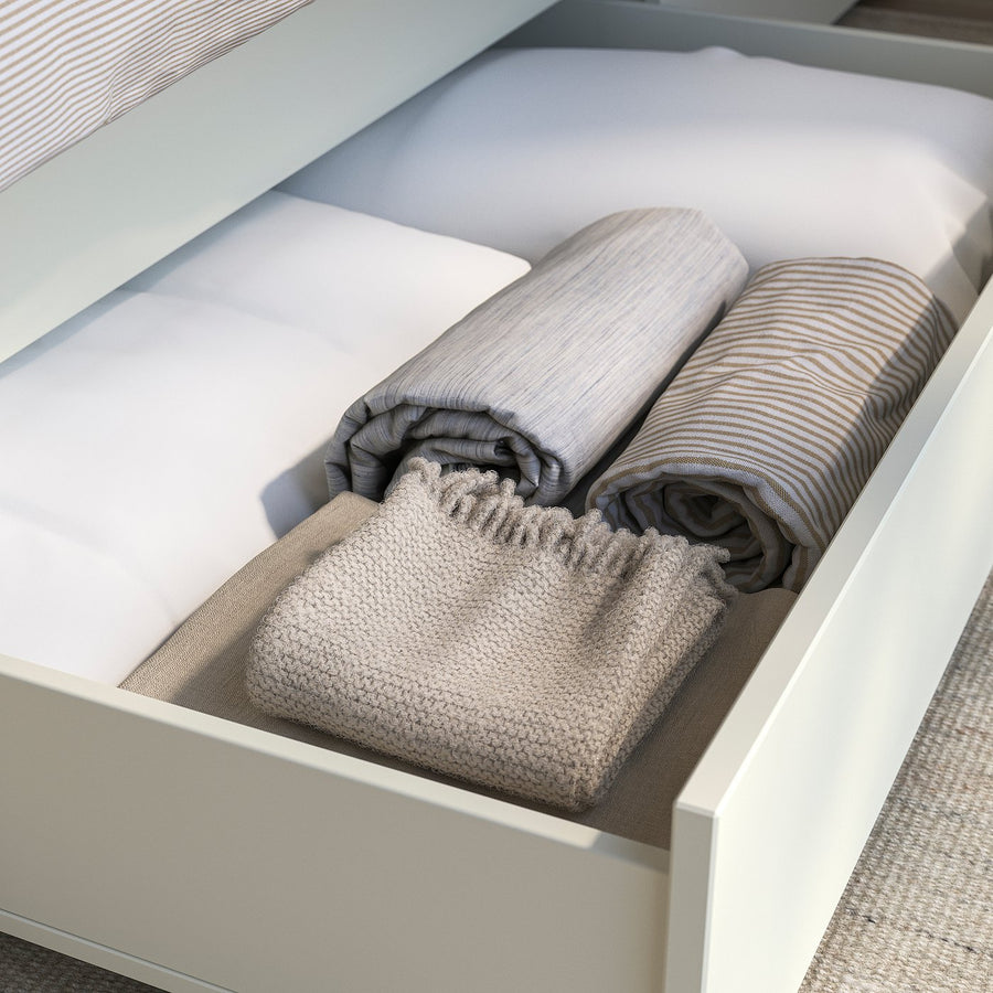GULLABERG bed storage box, set of 2, white, 200 cm