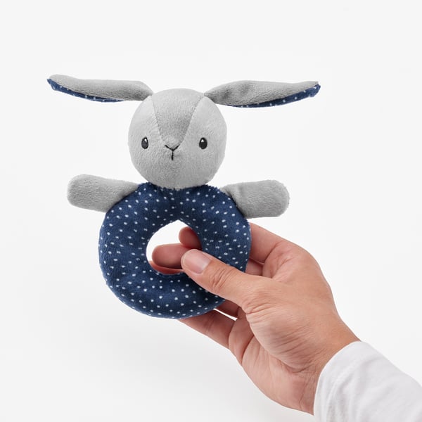 GULLIGAST rattle, grey/blue