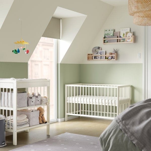 Ikea GULLIVER Cot - white 60x120 cm , 60x120 cm