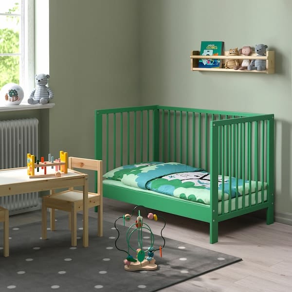 Ikea GULLIVER - Cot, green, 60x120 cm