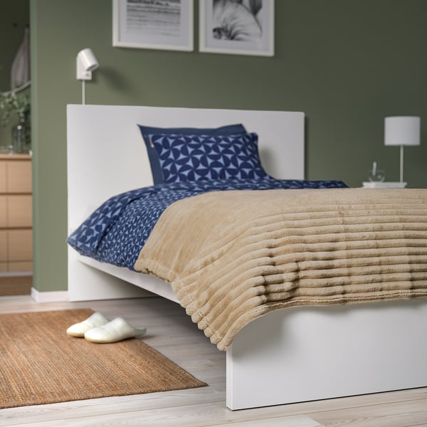 GULLSTRÅLE bedspread, light beige, 150x250 cm