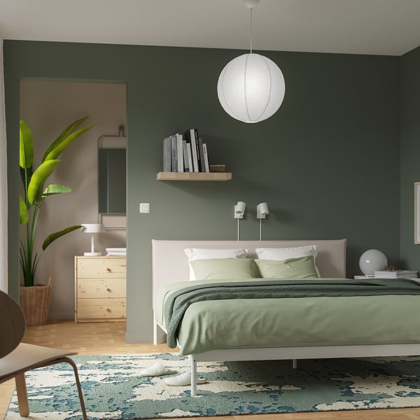 GULLSUDARE pendant lamp shade, white/handmade, 45 cm