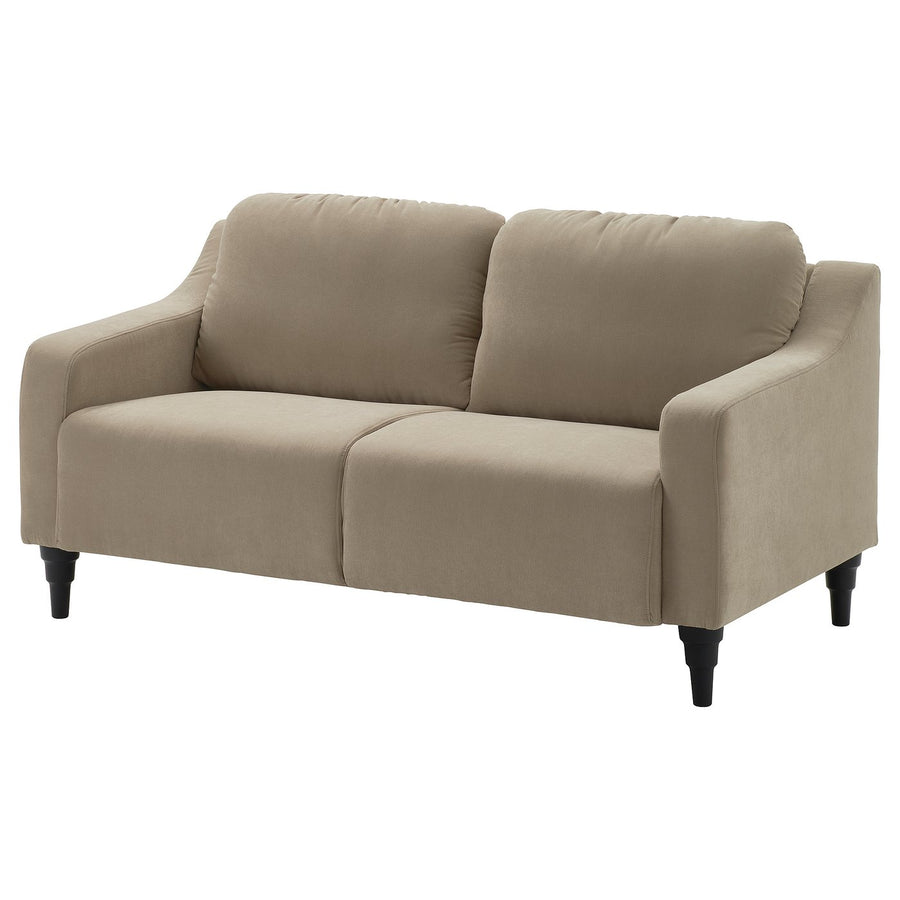 GULLVALLA 2-seat sofa, Silkeryd dark grey-beige, 142 cm