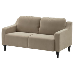 GULLVALLA 2-seat sofa, Silkeryd dark grey-beige, 142 cm