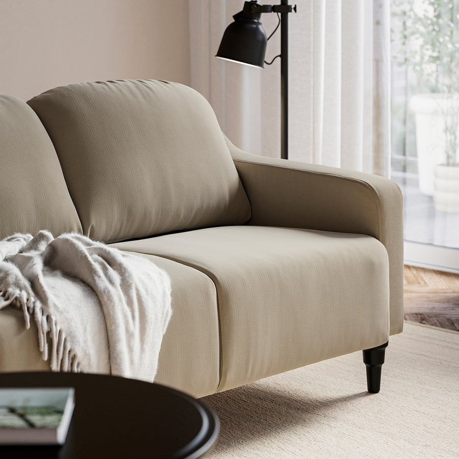 GULLVALLA 2-seat sofa, Silkeryd dark grey-beige, 142 cm
