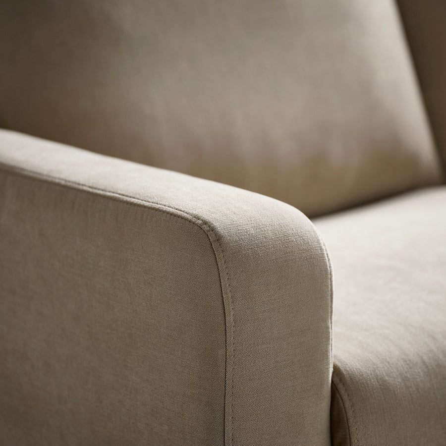 GULLVALLA 2-seat sofa, Silkeryd dark grey-beige, 142 cm