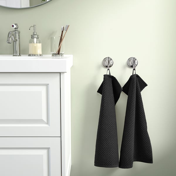 GULVIAL guest towel, black, 30x50 cm