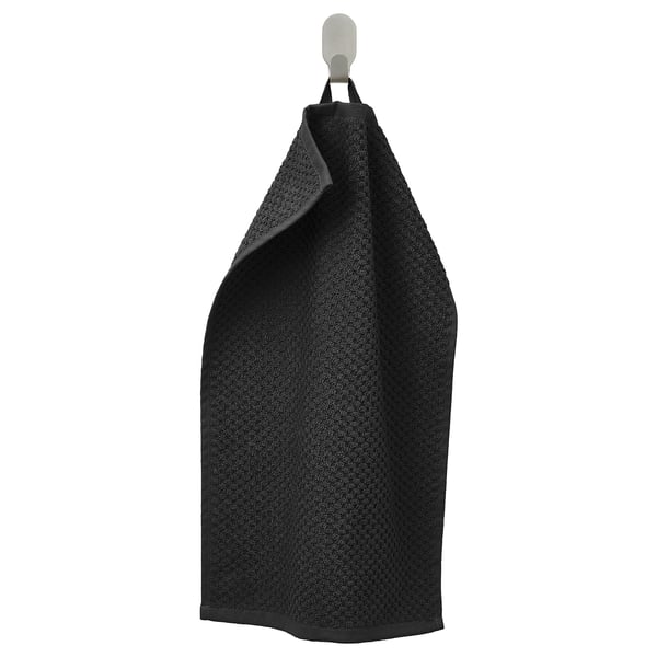 GULVIAL guest towel, black, 30x50 cm