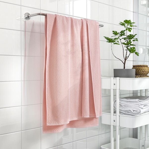 Ikea GULVIAL - Bath sheet, pale pink, 100x150 cm