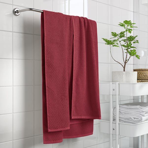 GULVIAL bath sheet, deep red, 100x150 cm
