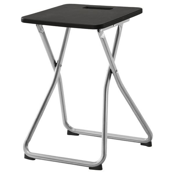 GUNDE folding stool, black, 30x45x32 cm