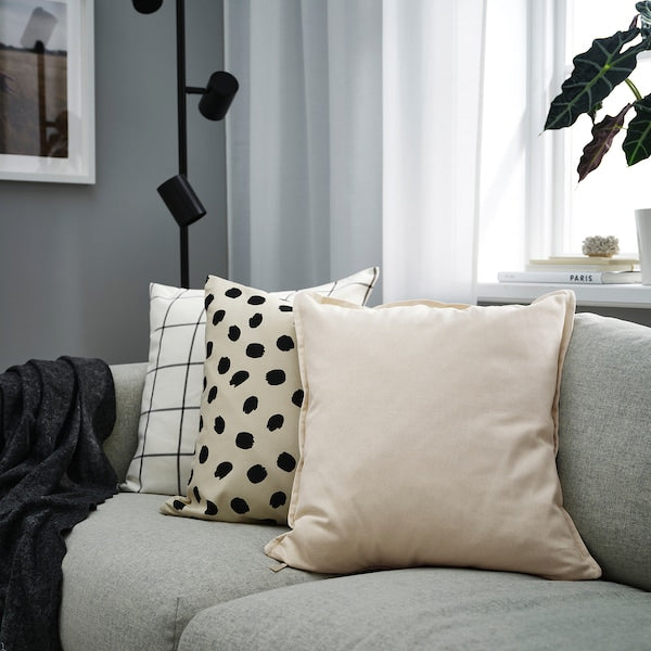 GURLI cushion cover, unbleached, 50x50 cm