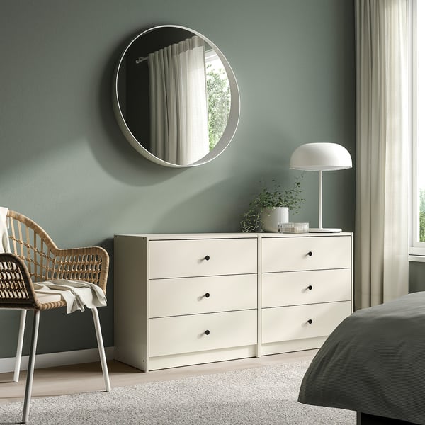 GURSKEN chest of 3 drawers, light beige, 69x67 cm