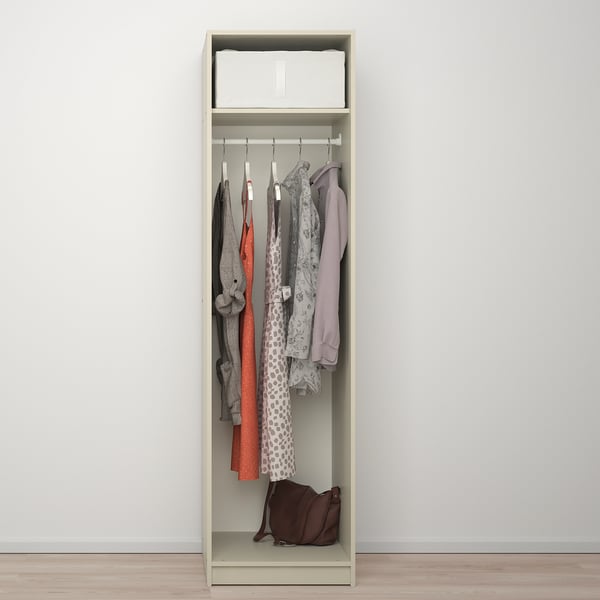 GURSKEN wardrobe, light beige, 49x55x186 cm