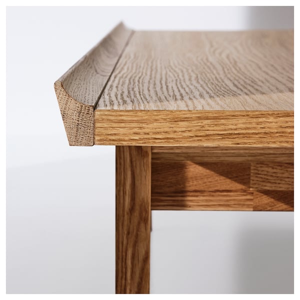 GUTTANE side table, oak, 58x39 cm